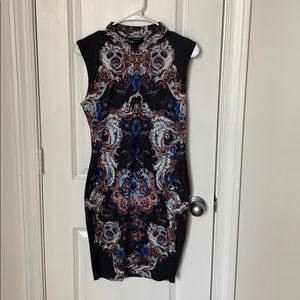 Sleeveless Multi-colored Midi Dress